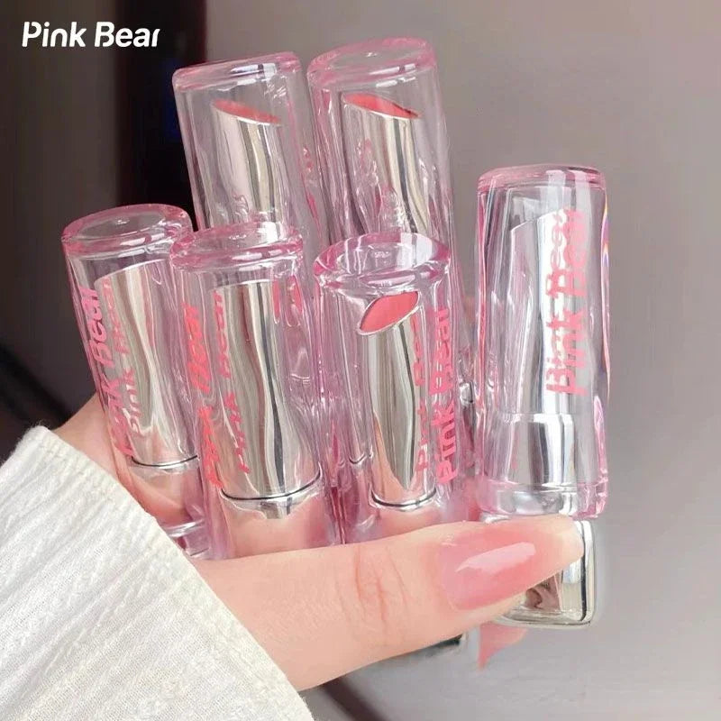 Pink Bear Water Essence Solid Lipgloss Moisturizing Mirror Lip Glaze LipSugar Light Lipstick Light Sensation Beauty Makeup - Seprincess