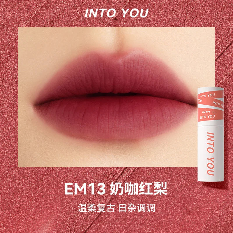 INTO YOU Make up Lip Gloss miltcolor Matte Velvet Lipstick Waterproof Red Lip Tint Lip Glaze Beauty Cosmetics lipstick lipgloss