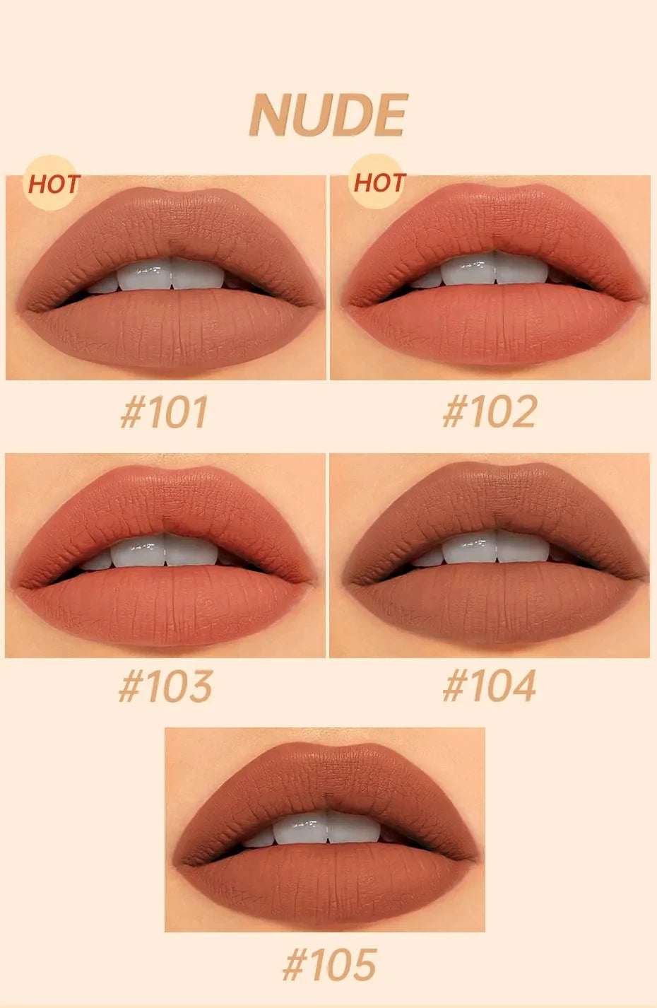 FOCALLURE 16 Shades Matte Lipstick Natural Super Soft Lip Sticks Waterproof Lip Glaze Balm Beauty High Pigment Cosmetics Makeup - Seprincess