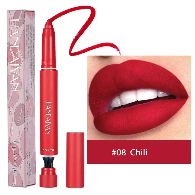 Nude Brown Lipliner Pen Waterproof Sexy Red Matte Contour Tint Lipstick Lasting Non-stick Cup Lipliner Pen Lips Korean Cosmetics - Seprincess