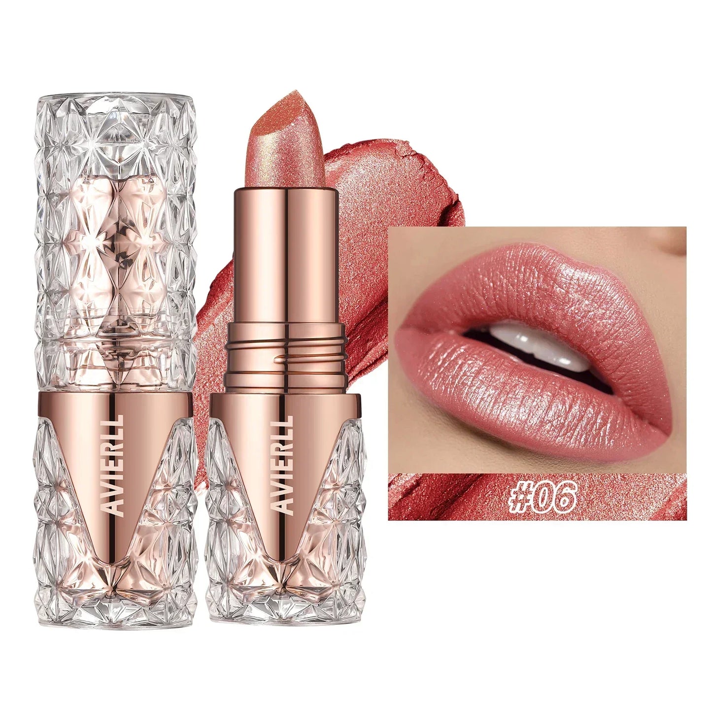 Quicksand Gold Lipstick Fine Glitter lipstick, Moisturizing Silky Mermaid Girl Pink, Long-Lasting Waterproof Grapefruit Orange - Seprincess