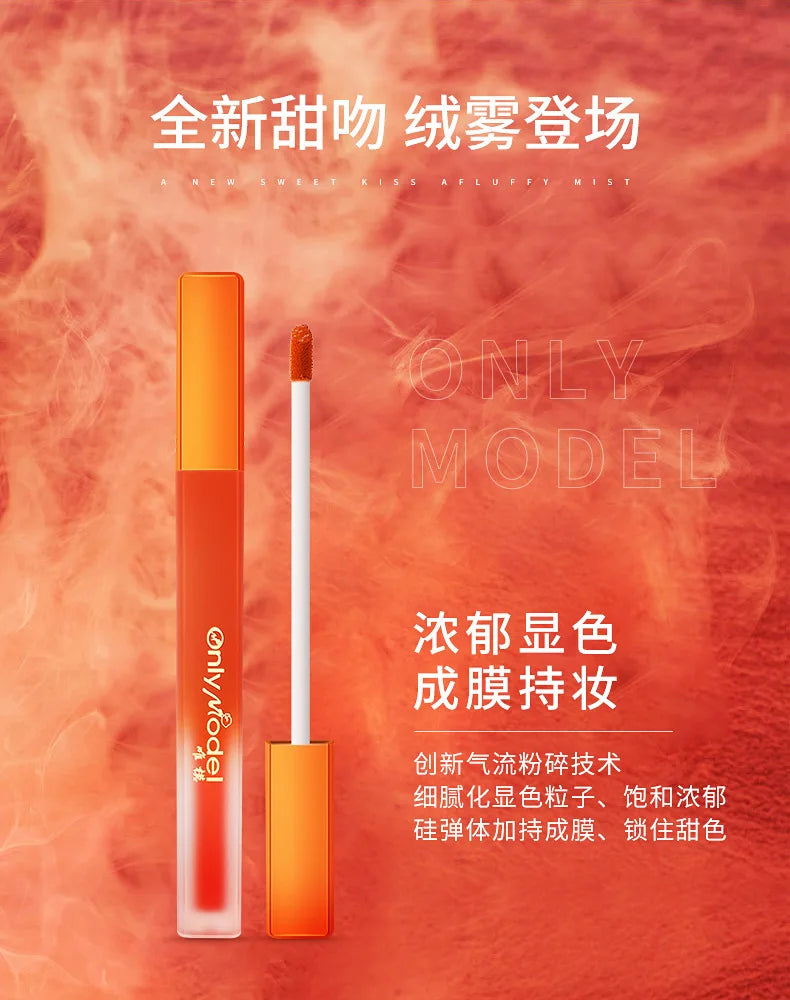 Velvet Orange Lipstick Brighten Skin Matte Lipsticks Waterproof Long Lasting Lip Stick Lip Tint Women Korean Cosmetic Lip Glaze - Seprincess