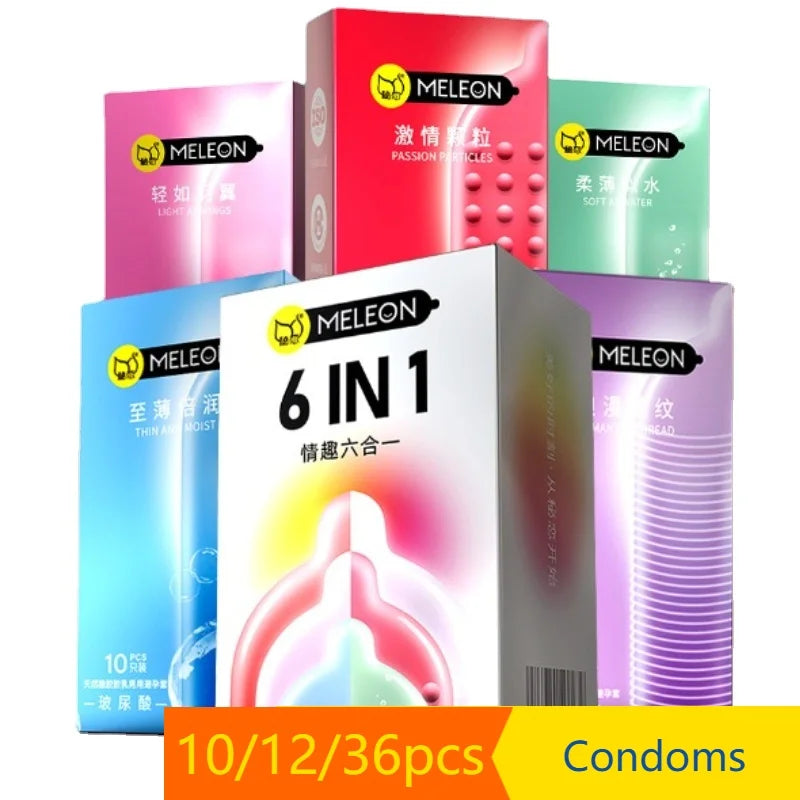 36/12/10pcs Man Penis Cock Sleeve Natural Latex Lubricated Condoms Man Ultra Thin Sex Toys Condoms for Men Sex Products Condones - Seprincess