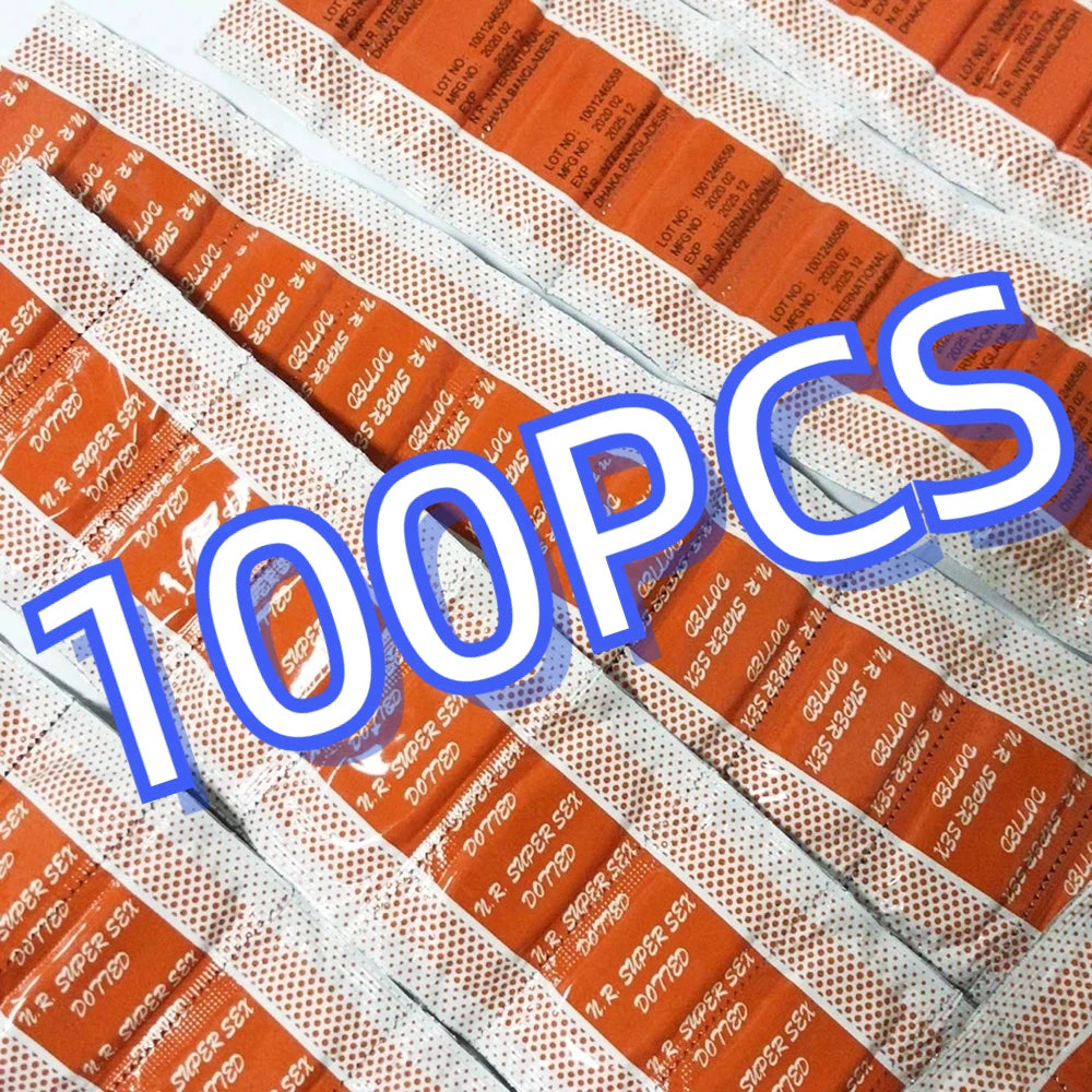 Condoms in Bulk Sex Toys Random Package Thin Dotted Lubricated Sex Accessories 100PCS Erotic Men Penis Sleeves Stockpile Sexshop - Seprincess