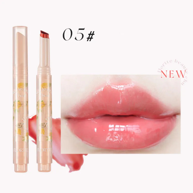 FLORTTE Crystal Lip Balm Jelly Lipstick Moisturizing Mirror Water Light Solid Lip Glaze Red Lip Tint Makeup Cosmetics New - Seprincess