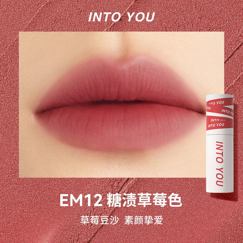 INTO YOU Make up Lip Gloss miltcolor Matte Velvet Lipstick Waterproof Red Lip Tint Lip Glaze Beauty Cosmetics lipstick lipgloss