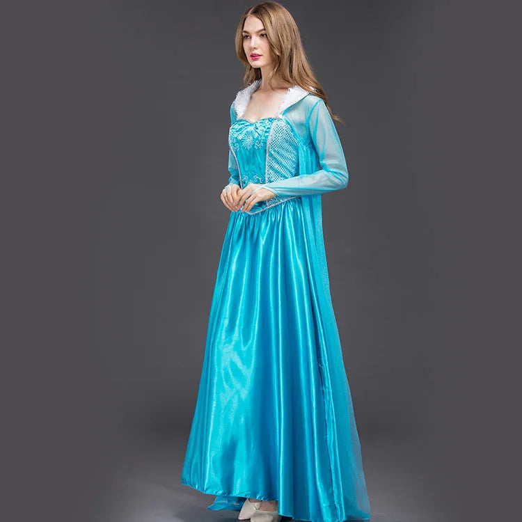 Snow Elsa Princess Elsa Dress Adult European and American Halloween Cosplay Stage Costumes - Seprincess