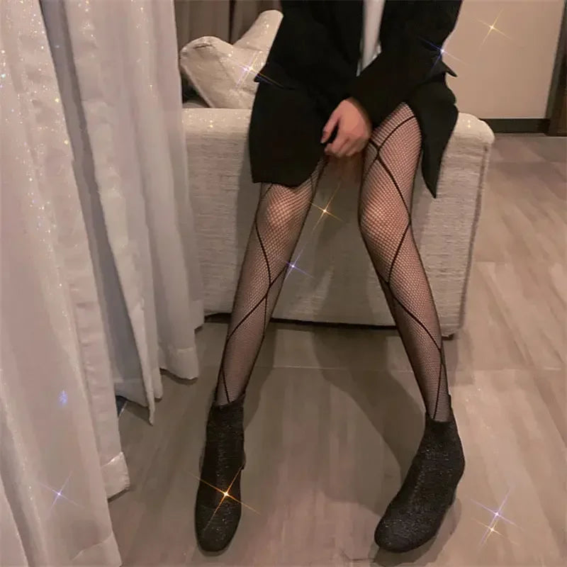 New Women's Sexy Patterned Fishnet Pantyhose Slim Legs Long Mesh Socks Fish Net Nylon Tights Ladies Transparent Body Stockings