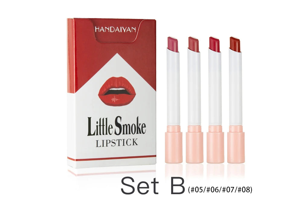 Handaiyan matte lipstick 4pcs/set velvet small cigarette lipstick set that is not easy to fade - Seprincess