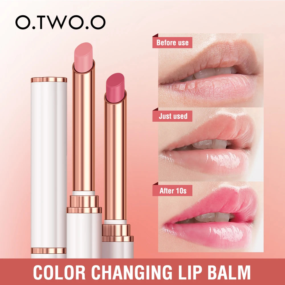 O.TWO.O Color Changing Lipstick Moisturizing Lip Balm Nourising Long Lasting Lip Gloss Natural Beeswax Lip Care Cosmetics - Seprincess