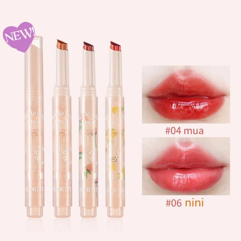 FLORTTE Crystal Lip Balm Jelly Lipstick Moisturizing Mirror Water Light Solid Lip Glaze Red Lip Tint Makeup Cosmetics New - Seprincess