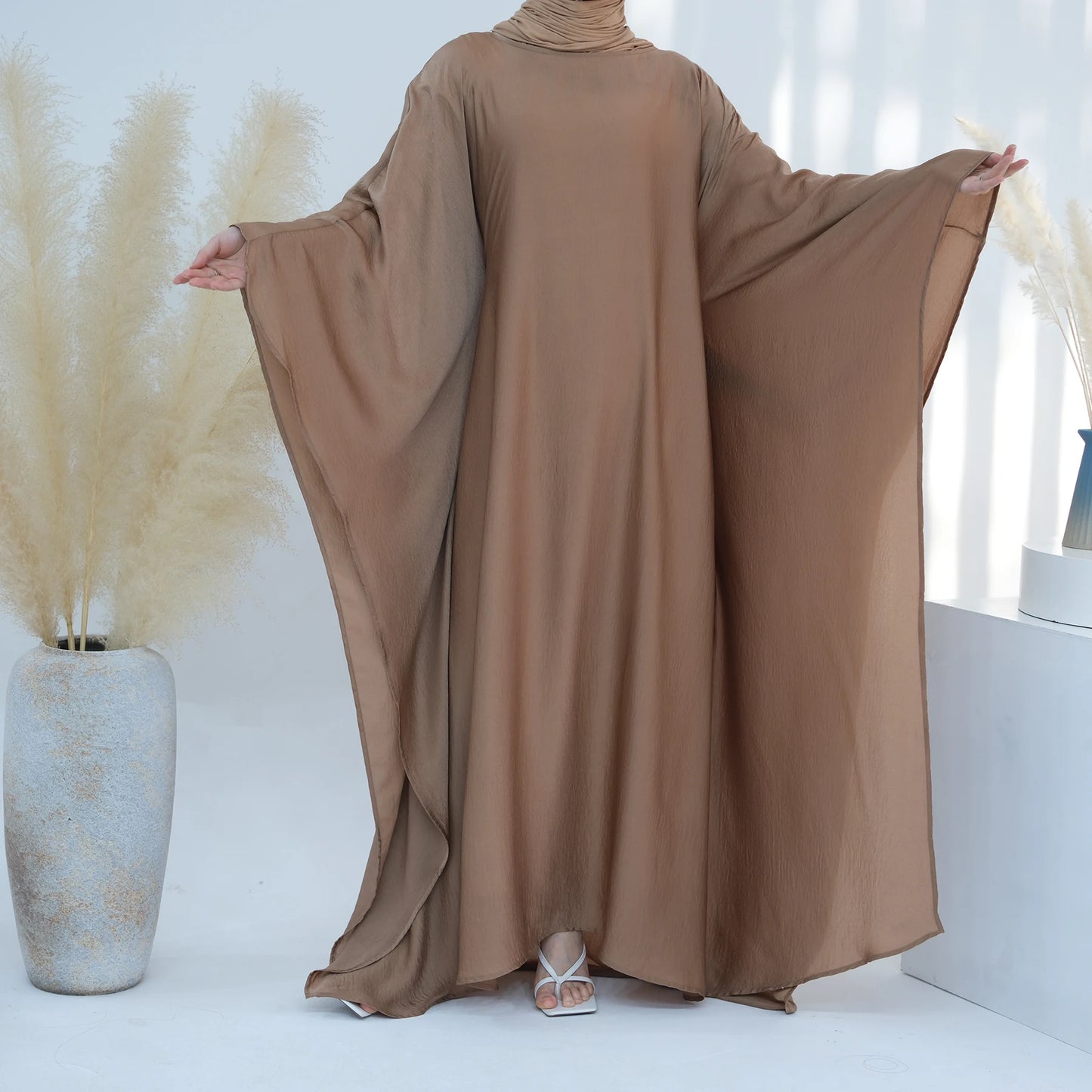 Jazz Crepe Butterfly Closed Abaya Dubai Luxury Ramadan Dress Islamic Clothing Dresses Wholesale Abayas for Muslim Women Clothes - Seprincess