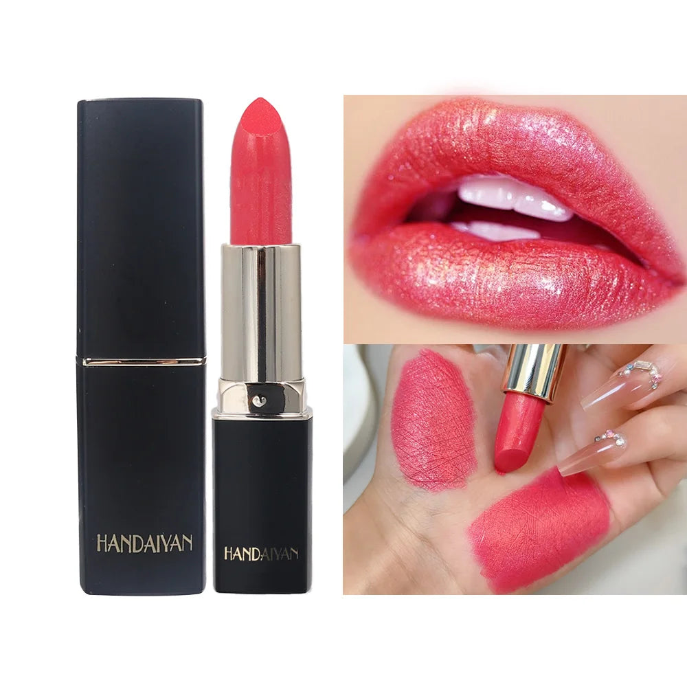 Diamond Shiny Lipstick Moisturizing Long Lasting Waterproof Pearl Lip Gloss Glitter Shimmer Sexy Lipsticks Lips Makeup Cosmetics - Seprincess