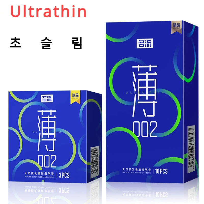 002plus Series Ultra-thin Hyaluronic Acid Condom 52MM High Sensitive Penis Sleeves Couple Sexual Condoms Male Erotic Sexshop - Seprincess