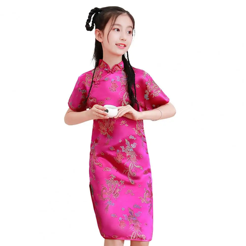 Kids Hanfu Dress Elegant Princess Dress Summer Dresses Chinese Cheongsams For Girls Traditional Chinese Dress Toddler Dress