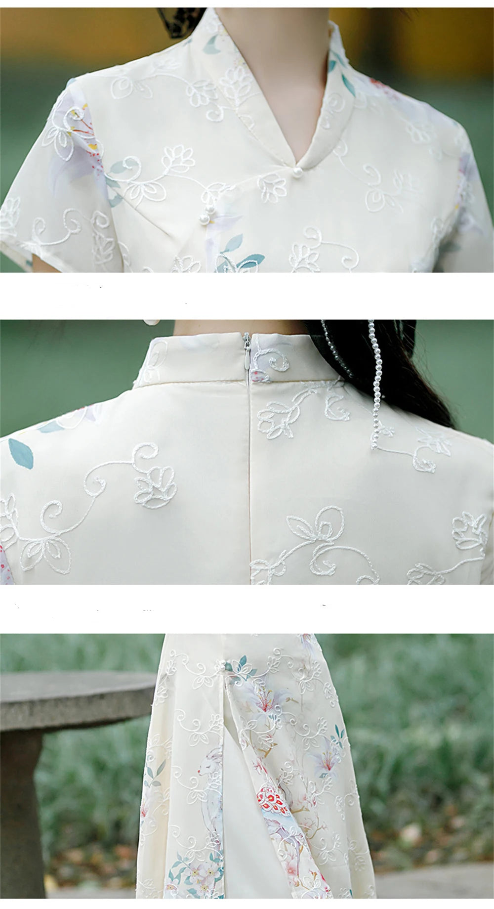 Summer Short-sleeved Improved Qipao Dress for Women Young Girl Daily Mid-length Slim Aodai Cheongsam Chinese Traditional Vestido - Seprincess