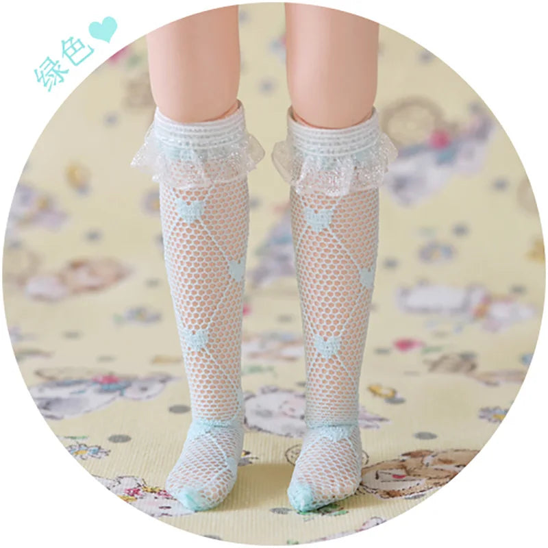 Blyth Dolls Lace Socks Knee Highs Socks Stocking for 1/6 Doll Clothes accessories(fit Azone, Pullip,Barbies, Blyth, 1/6 Doll)