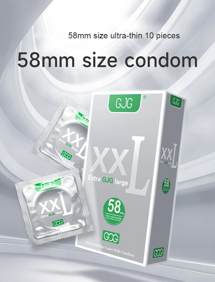 Extra Large 58mm size Ultra Thin Condoms Adults Toys For Men 10pcs XXL G-Spot Penis Sleeve Super Smooth Condones Sex Products - Seprincess