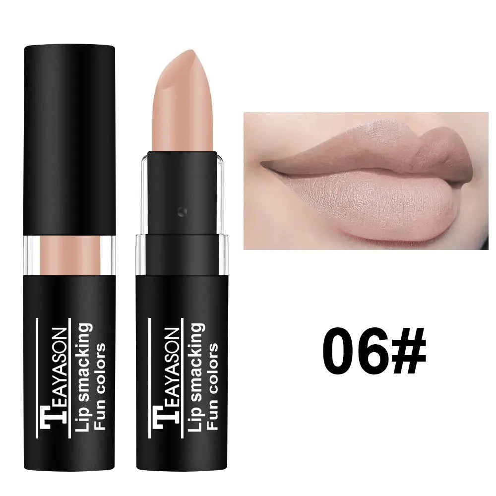 Waterproof Velvet Matte Lipstick Lasting Black White Purple Pigment Lipstick Christmas Halloween Vampire Red Party Lip Cosmetics - Seprincess