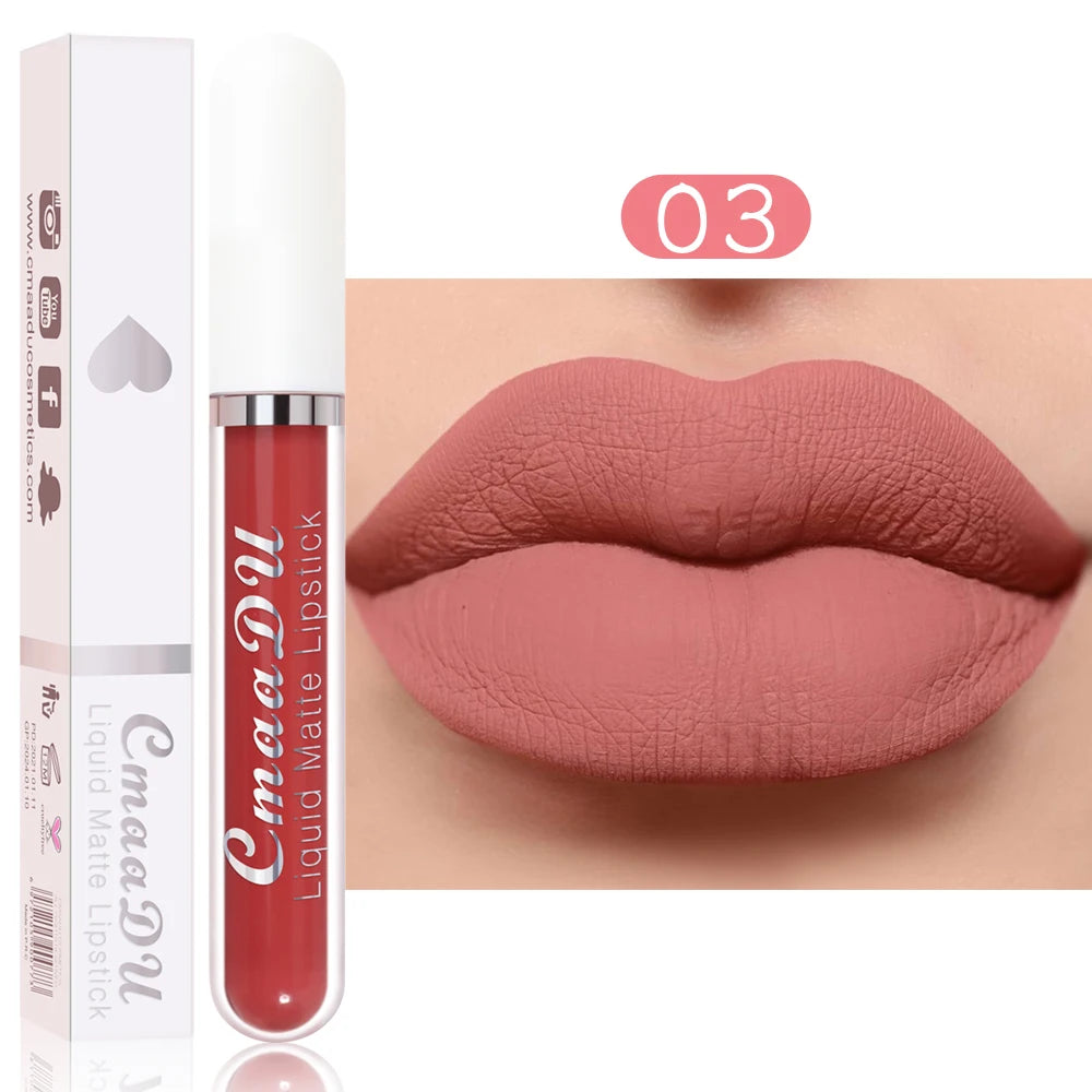 CmaaDu 18 Matte Mist Lip Glaze Long-lasting waterproof Moisturizing Lip Gloss Natural Healthy Lipstick - Seprincess