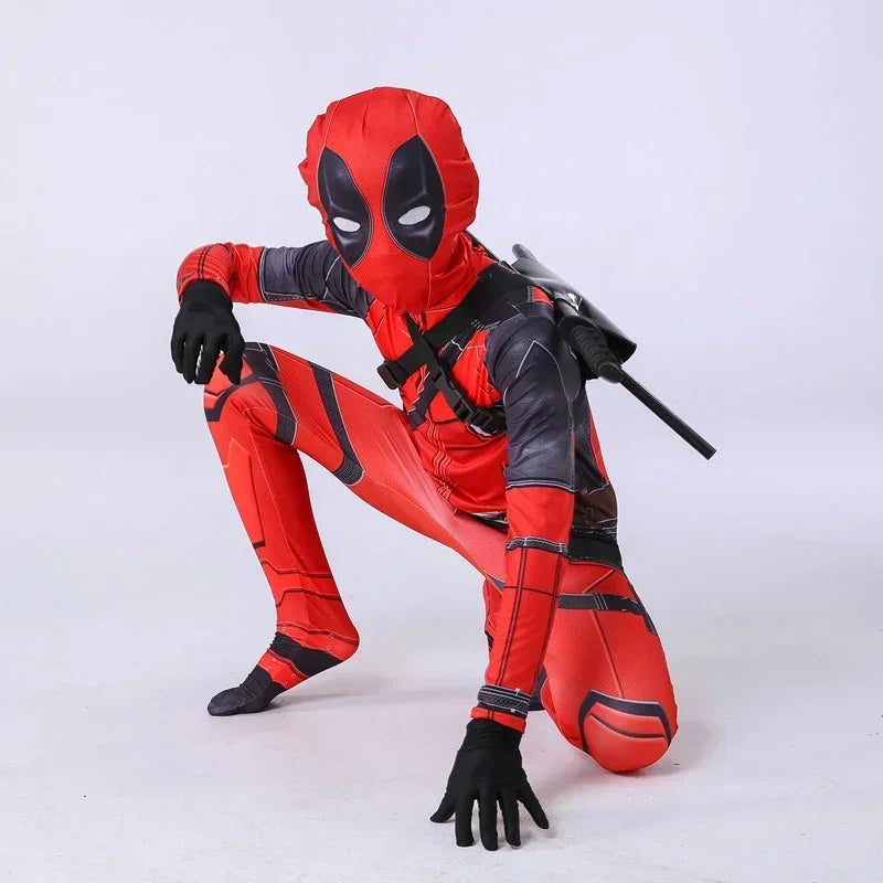 Deadpool Bodyguard Bodysuit Halloween Costume Children's Deadpool Cosplay Costume Adult Set - Seprincess