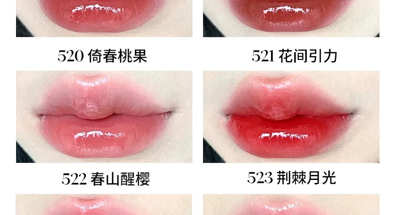 JOOCYEE Crystal Ice Lipstick Solid Moisturizing Lipgloss Long-lasting Non-stick Cup Jelly Lip Glaze Natural Nude Color