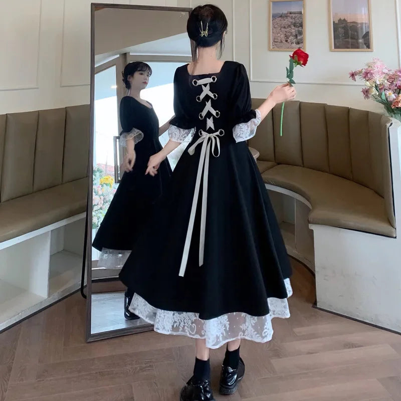 Black Haut De Gamme Designer Autumn Dress Niche Long Luxury French Style Women's Fashion Gown High End Feel Dress - Seprincess