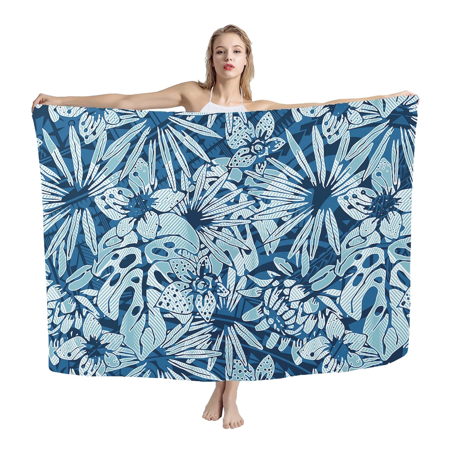 Hawaiian Sarong Beach Pareo Wholesale Hawaii Style Pattern Printed Sarongs Women Beach Plus Size High Quality Swimsuit Sarong - Seprincess