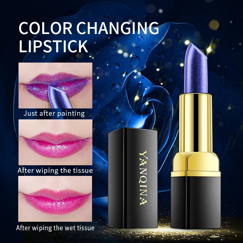 Blue Rose Lip Temperature Color Changing Natural Long Lasting Waterproof   Lipstick Cosmetics Woman Makeup - Seprincess