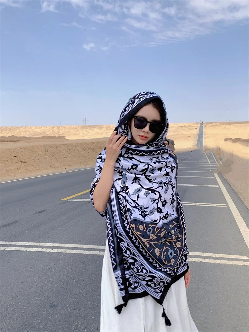 17 Styles 90x180cm Travel Beach Sunscreen Scarve Bikini Large Shawl Sarong Wrap Scarf Women Brazilian Swimsuit Bathing Cover-ups