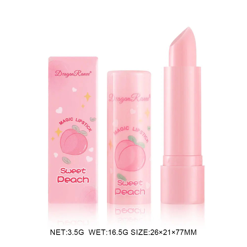 1PC Color Changing Lip Balm Temperature Change Tinted Lipstick Peach Moisturizing Lasting Waterproof Makeup Lip Care Cosmetics - Seprincess