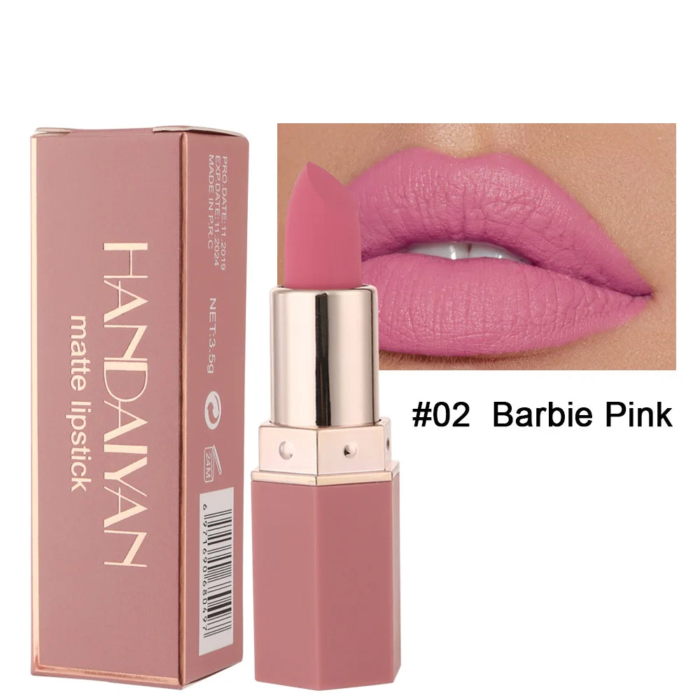 HANDAIYAN 6 Colors Matte Lipstick Beauty Lip Gloss LippenstiftTinted Balm 24 Hours Waterproof Free Shipping Makeup - Seprincess