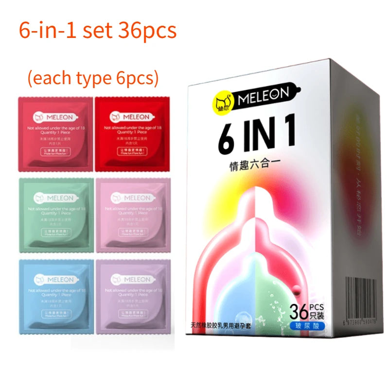 36/12/10pcs Man Penis Cock Sleeve Natural Latex Lubricated Condoms Man Ultra Thin Sex Toys Condoms for Men Sex Products Condones - Seprincess