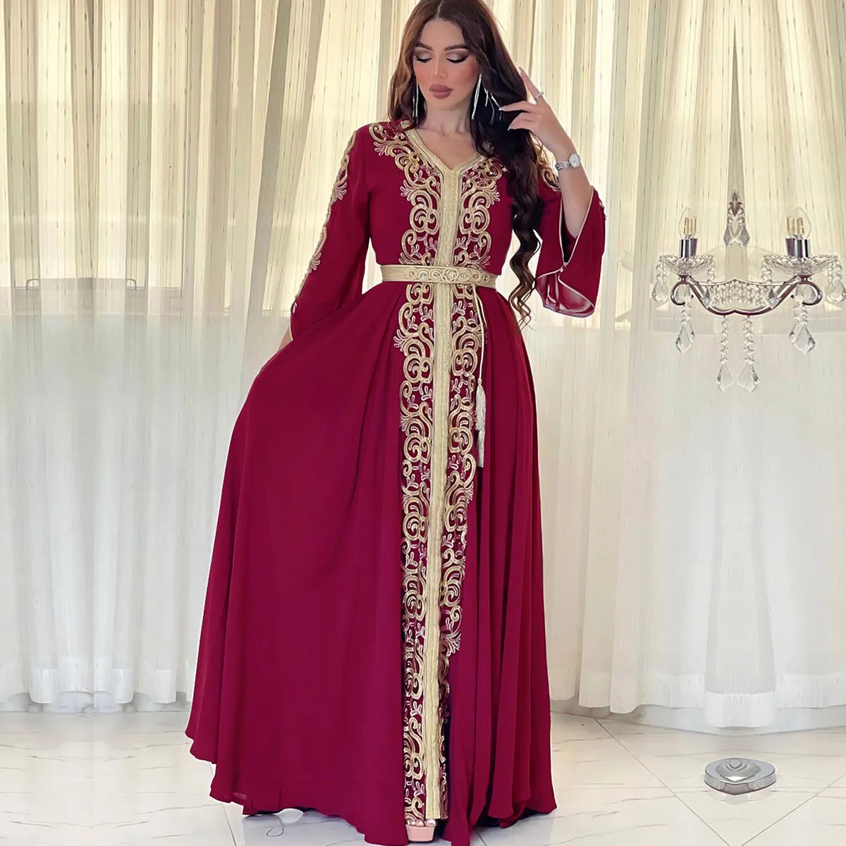 Abaya Women's Clothing, Muslim Robe. New Embroidered Applique Dress in Saudi Arabia. Dubai Muslim Party and Banquet Robe. M-XXL - Seprincess