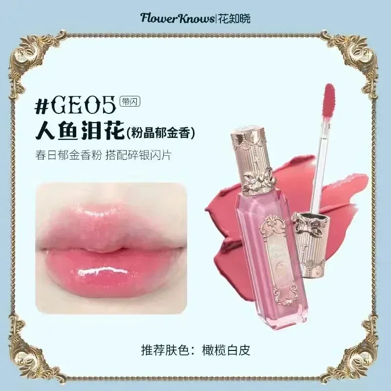 Flower Knows Swan Ballet Little Angel Collection Lipstick Velvet Matte Waterproof Lip Stick Vegan Long Lasting Lip Gloss Korean