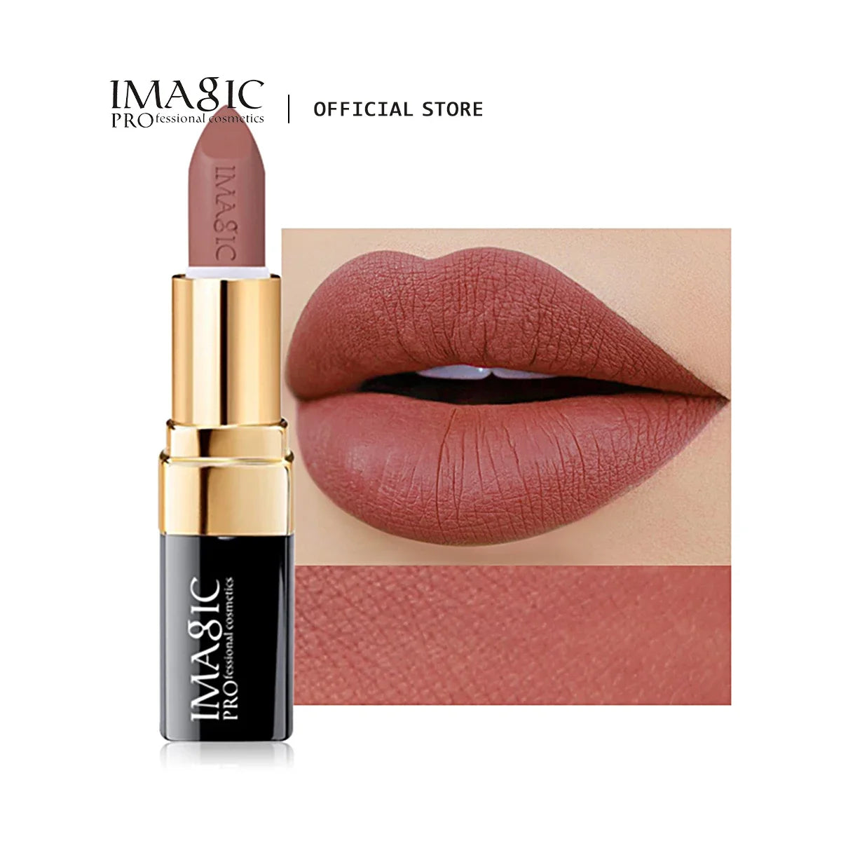 IMAGIC 12-Color Lipstick Matte Waterproof Velvet Pigment Nude Rouge Waterproof Long Lasting Lip Profissional Cosmetics Beauty - Seprincess