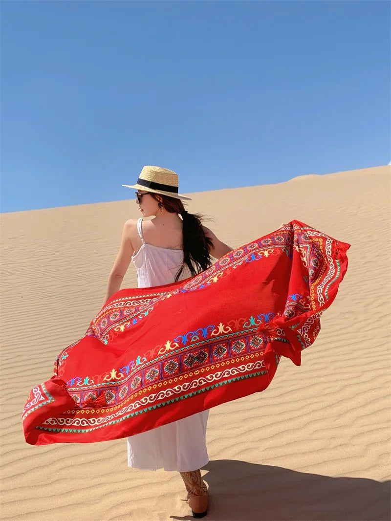 17 Styles 90x180cm Travel Beach Sunscreen Scarve Bikini Large Shawl Sarong Wrap Scarf Women Brazilian Swimsuit Bathing Cover-ups