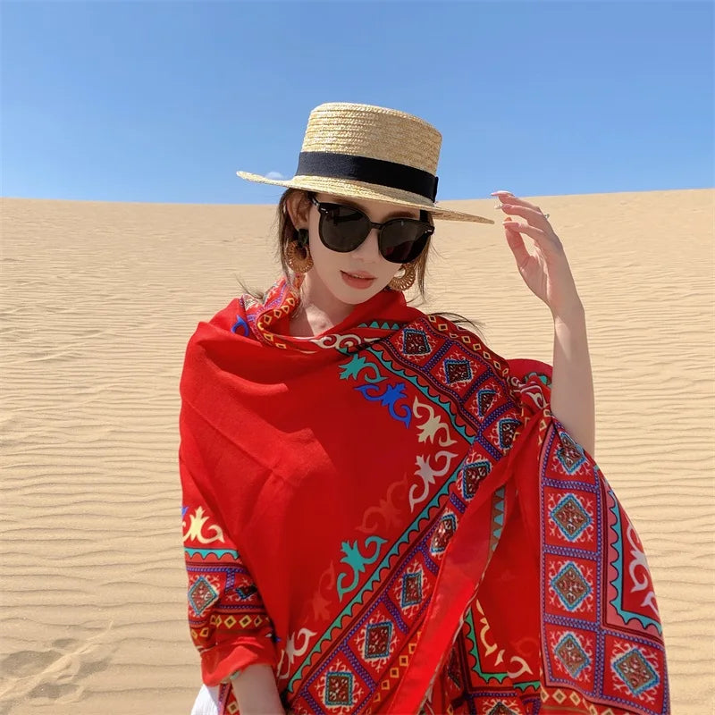 17 Styles 90x180cm Travel Beach Sunscreen Scarve Bikini Large Shawl Sarong Wrap Scarf Women Brazilian Swimsuit Bathing Cover-ups