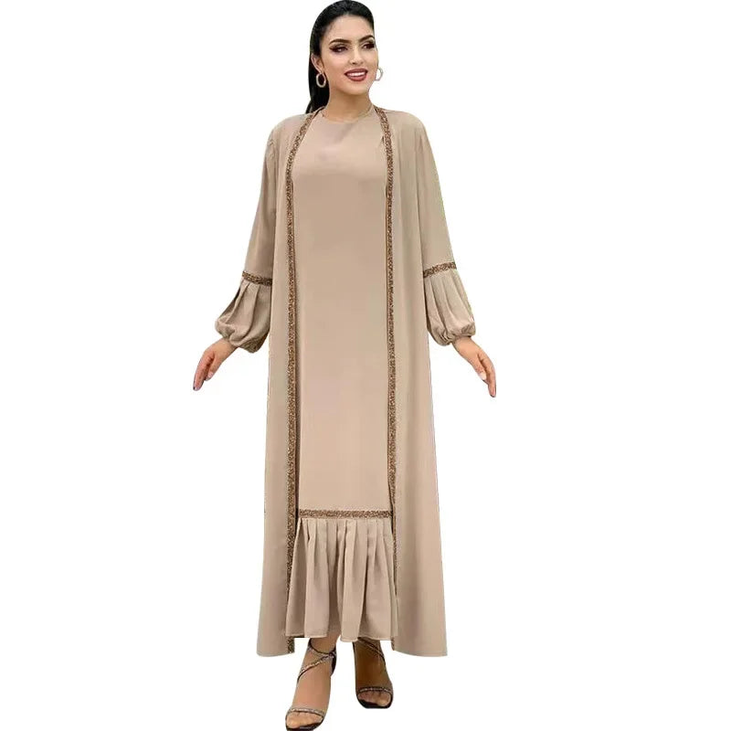 Eid Abaya Dubai Modest Turkey Muslim Long Dress for Women Arabic Sequin Islamic Dresses Evening Party Gown Moroccan Kaftan Robe - Seprincess