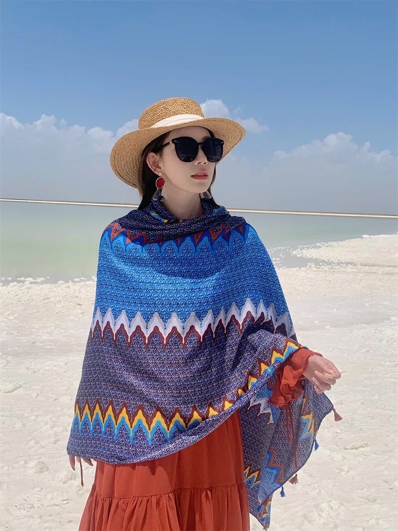 17 Styles 90x180cm Travel Beach Sunscreen Scarve Bikini Large Shawl Sarong Wrap Scarf Women Brazilian Swimsuit Bathing Cover-ups