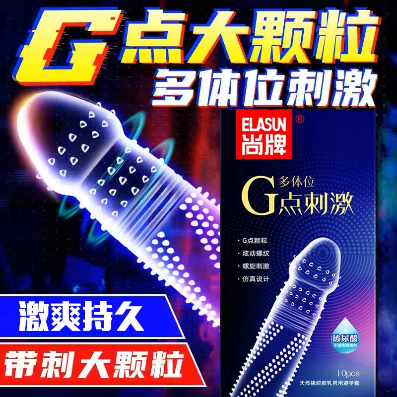 G-spot Condoms For Big Glans Sex Toys Spike Condoms For Men No Teat End 360 Degree Ridded Penis Sleeve Cock Sleeve Sex Shop - Seprincess