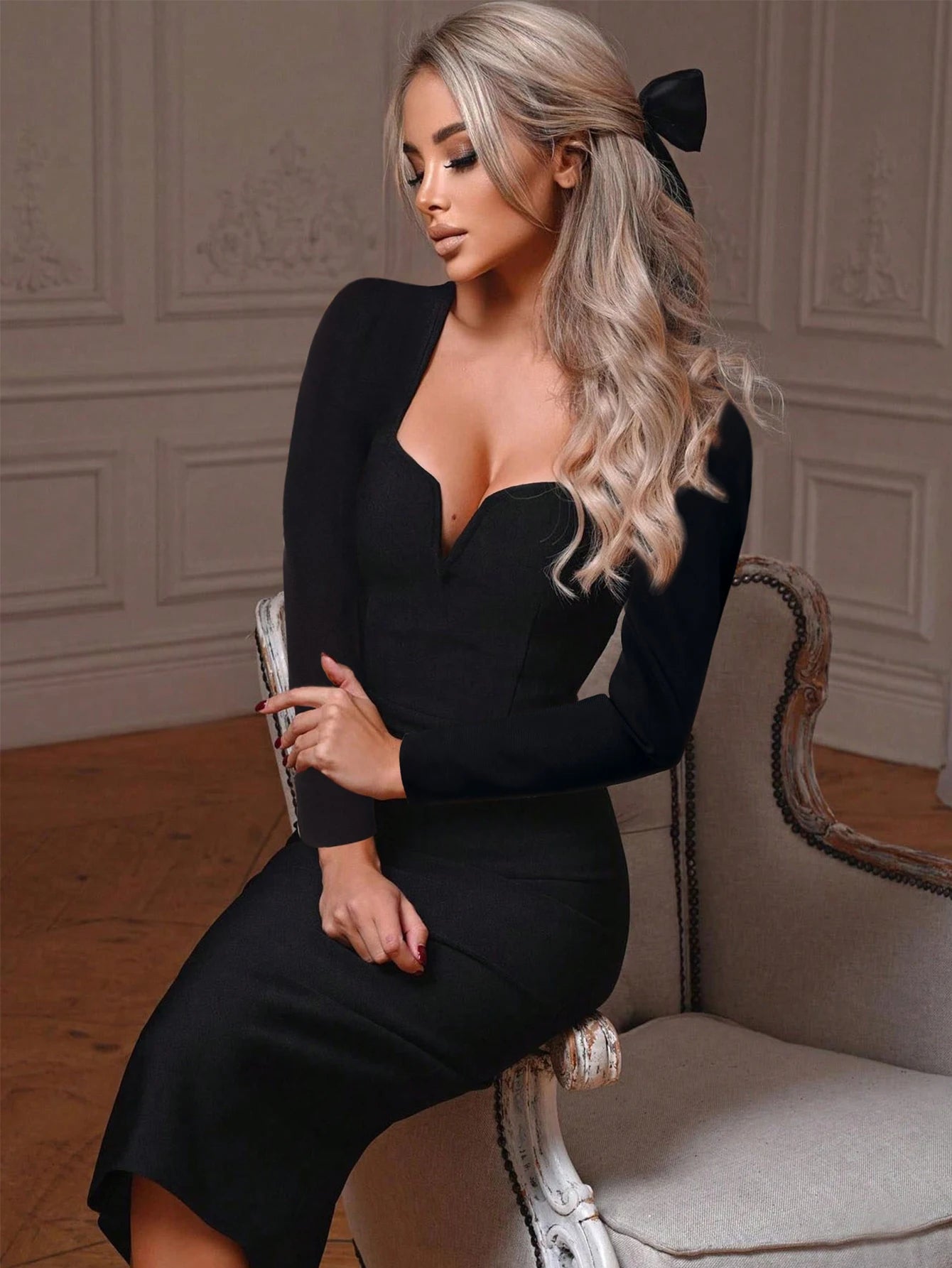 Bandage Dress Women Party Dress Bodycon Elegant Sexy Evening Birthday Club Outfits Summer 2024 - Seprincess