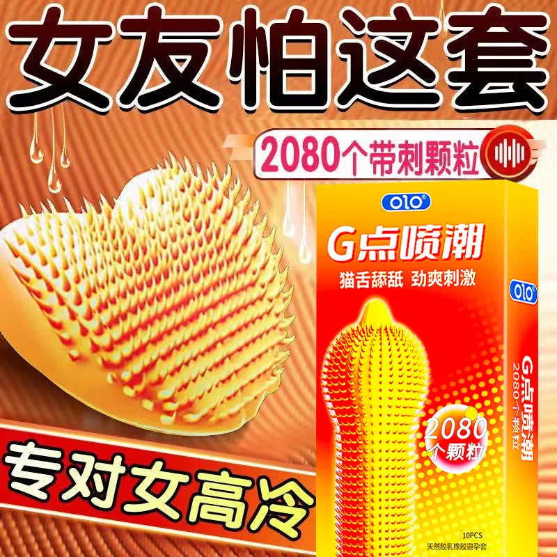 G spot Condom Sex Toy for Long Delay Ejaculation Thin Rubber Condoms Big Dotted Sleeves For Penis Adult Erotic Products