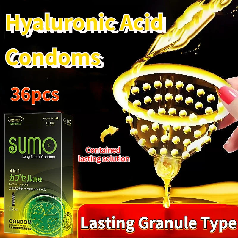 36pcs Condoms for Man Ultra Thin Penis Sleeve Long-lasting Granular Stimulate Condoms for Couple Sex Toys Contraceptive Product - Seprincess