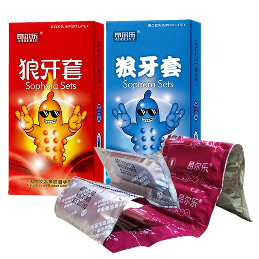 10PCS Men Condoms Big 3D Particles Condoms Women G-spot Vaginal Stimulation Condoms Ultra Thin Penis Sleeve Adult Sex Products - Seprincess