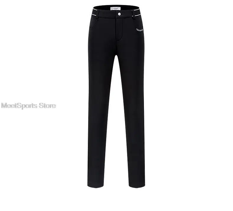 Ttygj Plus Velvet Ladies Slim Trousers Autumn Winter Golf Pants Women Waterproof Sports Tennis Pants Warm Long Trousers XS-XXL