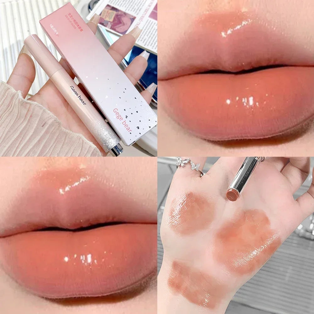 Clear Water Light Solid Lip Gloss Jelly Watery Pink Lipstick Pencil Moisturising Mirror Lipstick Pen Korean Lips Makeup Cosmetic - Seprincess