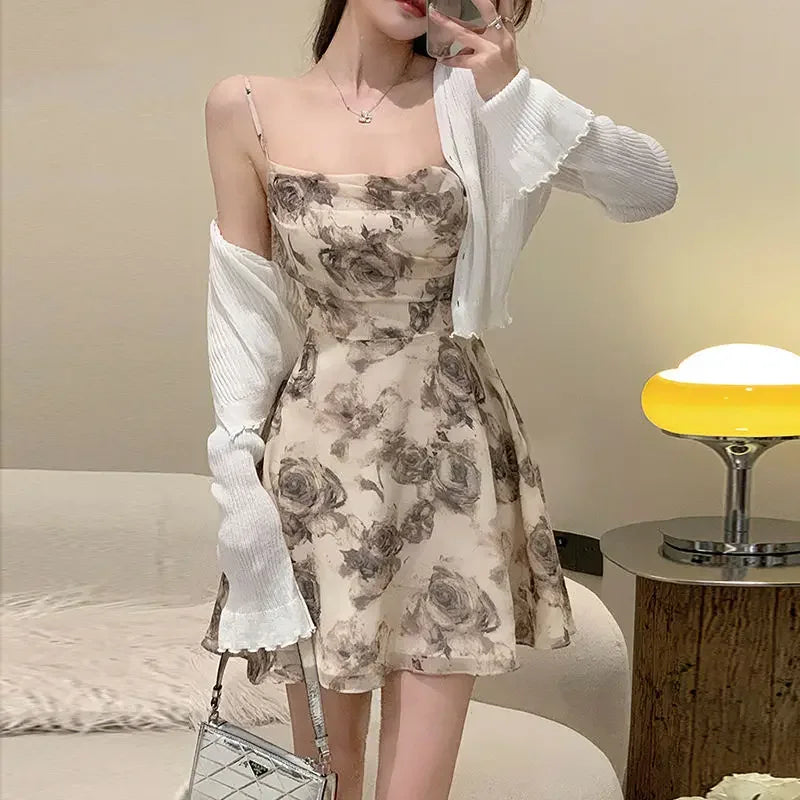 Slip Woman Dress Mini Sundress Off Shoulder Clothes Dresses for Women 2024 Beach Short Promotion Cheap Casual Retro New in X Y2k - Seprincess