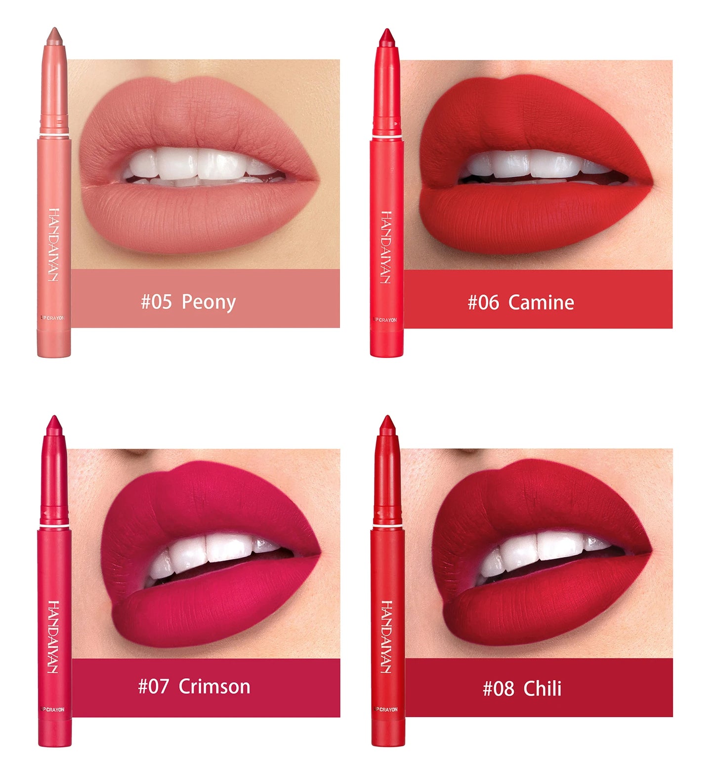 HANDAIYAN New Arrive Matte Lipstick Pencil Makeup Silky Velvet Lip Stick Pen Waterproof Nude Pink Red Lip Blam Make Up Cosmetics - Seprincess