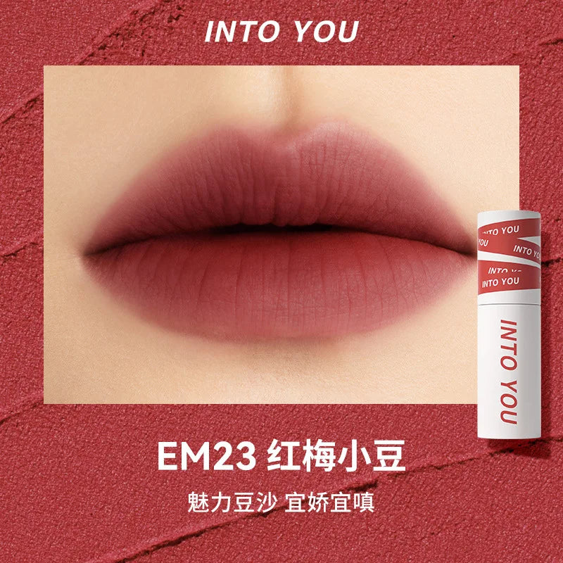 INTO YOU Make up Lip Gloss miltcolor Matte Velvet Lipstick Waterproof Red Lip Tint Lip Glaze Beauty Cosmetics lipstick lipgloss